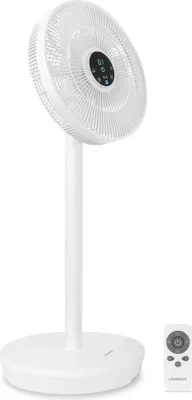 Produktbild von Tragbarer 12V kabelloser Ventilator Weiß, ultraleise, 24 Geschwindigkeiten, 3 Modi, 120° Oszillation