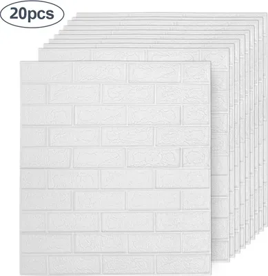 Obrázok produktu pre 20 kusov 3D nálepiek na stenu samolepiace tapety, 77 cm x 77 cm vodotesné tapety, kamenný vzhľad, moderné pre kúpeľňu a spálňu