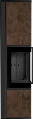 Produktbild von Kaminofen aus Stahl KRATKI TORA/L 8 kW Ø 150 Quarzsinter OXIDE MORO schwarz Verkleidung