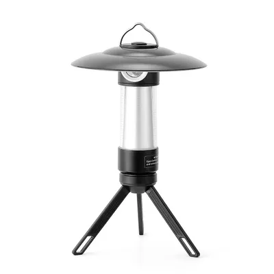 Zdjęcie produktu dla Lampa kempingowa LED – ładowalna lampa do namiotu z 5 trybami oświetlenia, magnetyczną podstawą i statywem, idealna do campingów, wędrówek i wędkarstwa