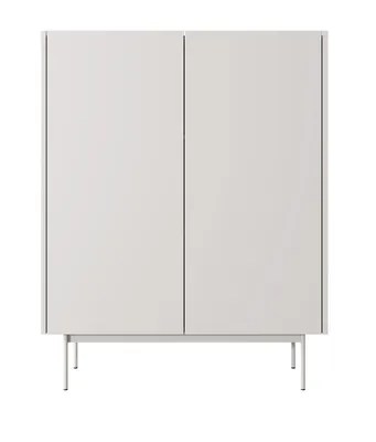 Produktbild von Kommode 100 cm Laris - Sideboard Loft, 2 Türen - Wohnzimmer, Metallbeine, Hochkommode (Kaschmir)