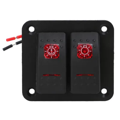 Zdjęcie produktu dla Panel przełączników Rocker, panel przełączników Rocker 2 Gang, panel przełączników Rocker On Off, wstępnie okablowany panel przełączników Rocker, wodoodporny panel przełączników, części zamienne do samochodów