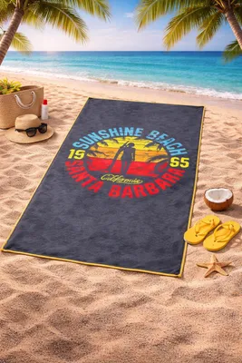 Produktbild von 4Monster Strandhandtuch XXL 180×90 cm – Mikrofaser, saugstark & schnell trocknend, Geschenkidee