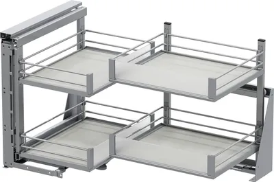 Produktbild von Vauth Sagel Eckschrank Beschlag Fold Premera Artline | Schwenkbeschlag, KB 900, links, silberfarbig grau satiniert