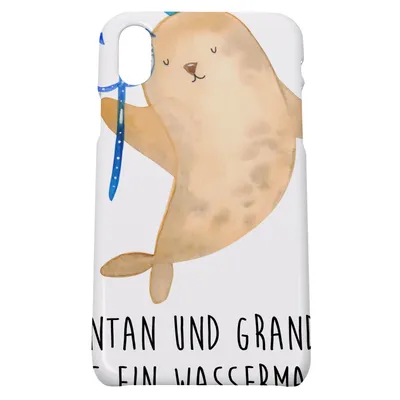 Produktbild von Mr. & Mrs. Panda Iphone 10 Handyhülle Sternzeichen Wassermann - Weiß - Geschenk, Meer, Handy, Geburtstag Januar, Februar, Cover, Nix, X, Meermann, Hülle