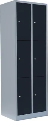 Produktbild von Schließfachschrank Fächerschrank Wertfachschrank 6 Fächer 520328 Grau/Anthrazit