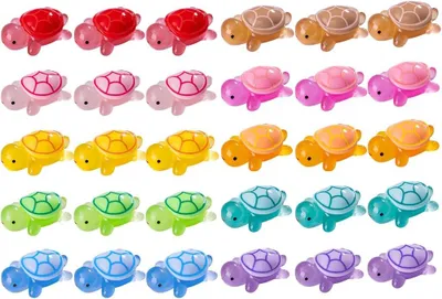 Productafbeelding van Mini-schildpadden 30 stuks, lichtgevend, waterspeelgoed, aquariumdecoratie, voor kinderen
