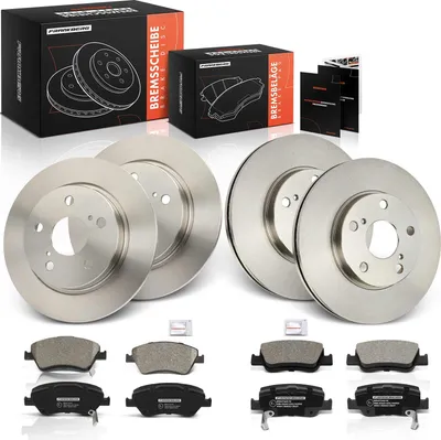 Productafbeelding van Frankberg 4x remschijven 8x remblokken vooras achteras voor Toyota Auris ADE15 NDE15 NRE15 ZRE15 ZZE15 E15
