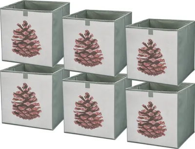 Produktbild von Lavita Storage Box | faltbare Aufbewahrung Boxen 31 x 31 x 31 cm | Schubladen-Organizer Box| Ordnungssysteme für Kleidung | Kleideraufbewahrung & Organisation | Kegel | 6 stück