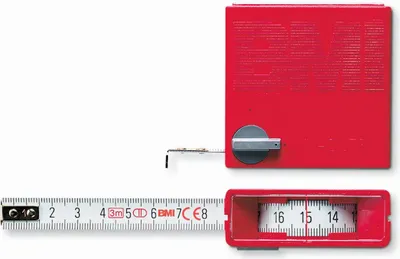 Produktbild von BMI Taschenbandmaß In Out mit Innenmessung, Länge 3 m, weisslackiertes Band