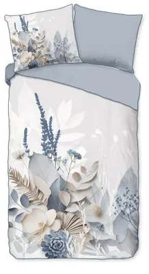 Produktbild von Descanso Bettwäsche "Junte" - Grau - (140x220 cm) - 100 % Baumwolle
