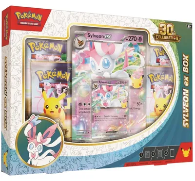 Imagen del producto de Caja especial de Pokémon para celebrar el 30 aniversario, con Sylveon EX, en inglés
