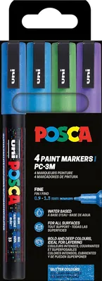 Produktbild von Faber Castell Marker UNI POSCA PC-3M 0,9-1,3 4er Glitter c