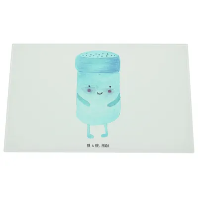Produktbild von Mr. & Mrs. Panda Glas Schneidbrett Beste Freunde Salz - Weiß - Geschenk, Küchenbrett, Hackbrett, Glasschneidebrett, Glasbrettchen, Lustige Sprüche, Schneidebrett