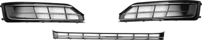 Image de Ensemble De Grille De Pare-Chocs Avant Inférieur Pour Capot Avant Avec Couvercle De Grille De Lampe Antibrouillard No.4H0807679 Pour Audi A8(D4Pa) 2015-2018 W12 Noir