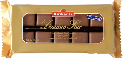 Produktbild von Kinkartz Domino Star Vollmilch Dominosteine doppelt gefüllt 125g