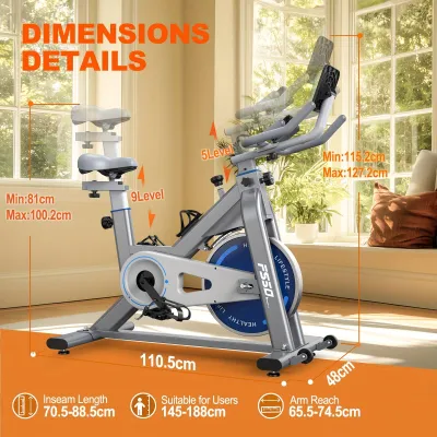 Image de Vélo d'appartement – Résistance magnétique, 300 watts, réglable, écran, poids maximal supporté : 150 kg