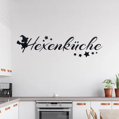 Produktbild von Hexenküche Wandtattoo in 6 Größen - Wandaufkleber Wall Sticker - Dekoration, Küche, Wohnzimmer, Schlafzimmer, Badezimmer