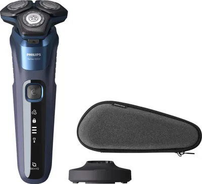 Obrázek produktu pro Philips SHAVER Series 5000 S5585/35 Elektrický holicí strojek pro mokré a suché holení, Rotační holicí strojek, Modrá, LED, Nabíjecí, SH71, 2 rok/roky