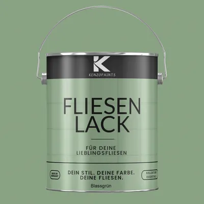 Produktbild von Kenzopaints 2,5Liter Fliesenlack Fliesenfarbe - Blassgrün (RAL 6021)