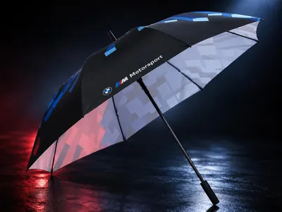 Produktbild von BMW Motorsport Stockschirm Regenschirm Automatiköffnung Fiberglas Polyester 92cm
