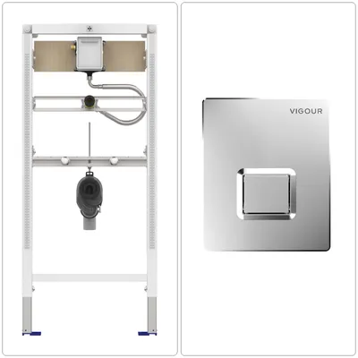Produktbild von CONEL Urinal Vorwandelement mit VIGOUR TEES Betätigungsplatte, chrom
