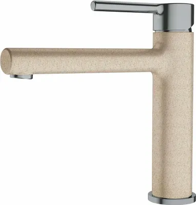 Produktbild von Franke Küchenarmatur 115.0621.611 Hochdruck mit 150 Grad Schwenkbereich und Laminarstrahl in Bi-Colour Edelstahl-Optik/Beige