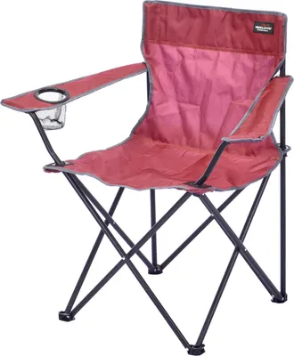 Anglersessel mit Getränkehalter und Tasche Rot