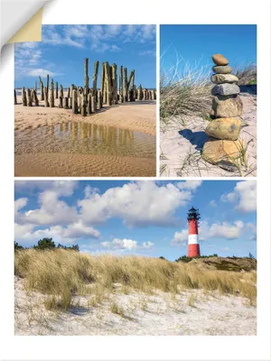 Produktbild von ARTland Wandbild, selbstklebend Träume vom Meer: Strandleben auf Sylt Größe: 60x80 cm