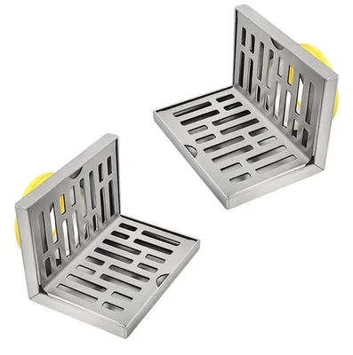 Produktbild von Bodenabfluss aus Edelstahl – Wandabfluss – Eckabfluss – Balkonabfluss – Abwasserfilter – Einfache Installation – Ablaufgitter
