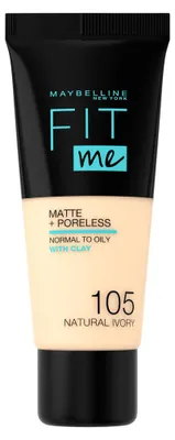Productafbeelding van Maybelline New York Fit Me matte & poreless foundation 105 nat ivory (1 stuk)
