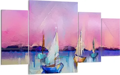 Produktbild von Bild auf Leinwand - Leinwandbild - Segelboot See - 160x90cm - Wand Bild - Wanddeko - Wandbilder - Leinwanddruck - Bilder - Kunstdruck - Wanddekoration - Leinwand bilder - Wandkunst - DL160x90-4099