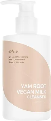 Zdjęcie produktu dla ISNTREE YAM ROOT VEGAN MILK CLEANSER 220 ml - Łagodzące mleczko do oczyszczania twarzy