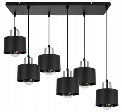 Produktbild von Moderne Deckenhängelampe Schwarze Led-Lampe
