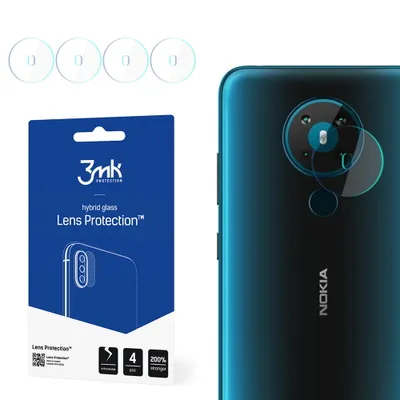 Produktbild von 3mk Hybridglas Lens Protection für Nokia 5.3 Kamera Objektiv Kameralinse 0,16mm 6H (4 Stück)