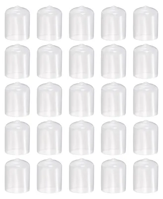 25 PVC-Schraubkappen, 22 mm ID, transparent, für Rohre & Stangen