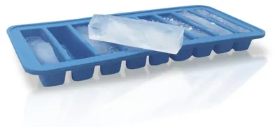 Silikon-Eiswürfelform, rechteckig, 9 Fächer, blau, 25x9x2,75 cm