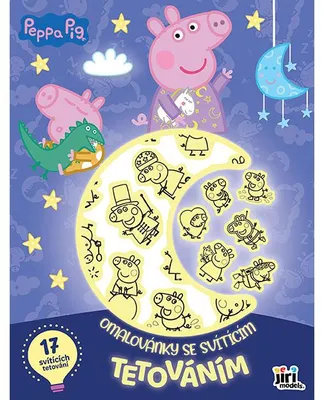 Produktbild von Peppa Pig Malbuch für Kinder mit Tattoos, die im Dunkeln leuchten, 16 Seiten