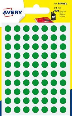 Produktbild von Avery PSA08 V Schutzhülle 490 Pastilles Ø 8 mm A6