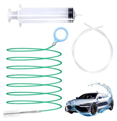 Produktbild von Auto Schiebedach Reinigungsbürste – 500cm Lange Flexible Abflussbürste für Dachrinnen- und Abflusslöcher – Rohrreiniger mit Reinigungsbürste für Auto-Schiebedachwischer und Abflussloch