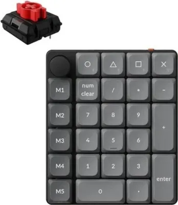 A mechanical keyboard numpad and a keyboard switch.