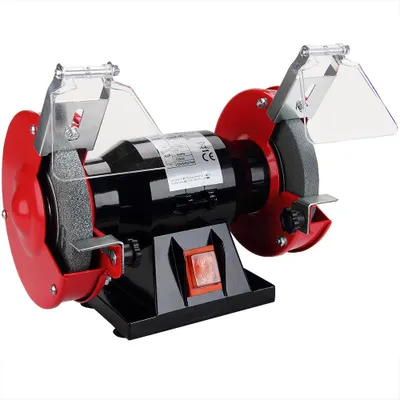 Produktbild von MONZANA® Doppelschleifer 250 Watt Drehzahl 2950 Funkenschutz Grob und Feinschleifscheibe (A36, A60) Werkbank Schleifgerät