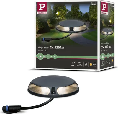 Immagine prodotto di Paulmann Plug & Shine Lampada da terra a LED Bianco caldo a spot singolo Emissione luminosa doppia, 180
