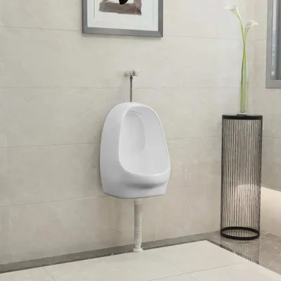 Produktbild von ZMH Wandurinal mit Spülventil Keramik Weiß