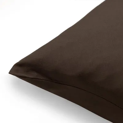 Produktbild von 2 Kissenbezüge Jersey Baumwolle Reißverschluss Schoko-braun - 20 x 120 cm