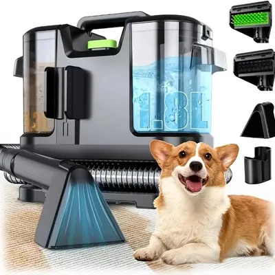 Produktbild von Waschsauger, Teppichreiniger mit Tierhaarbürste für Teppiche, Sofa, Polster, Treppen, Autositze, Nass-/Trockensauger mit leistungsstarkem 450W Motor