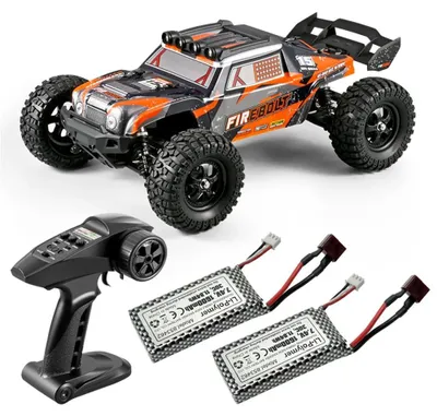 Produktbild von RC Auto - 901A Offroad Truck - 1:12 Maßstab - 4WD - Brushless Motor 50km/h - 2.4G Fernsteuerung 100m - LED Licht - 2 Akkus RTR