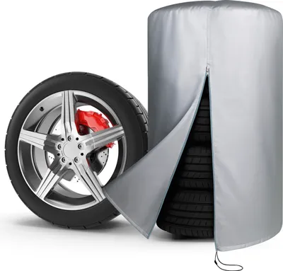 Produktbild von WALSER Auto Reifentasche, Autoreifen Aufbewahrung für 4 Reifen, Autoreifen Hülle, Autoreifen Tasche, Reifen Aufbewahrung, Reifen Hülle, Reifen Sack für Reifen Lagerung, Reifen Tasche silber 17-18 Zoll