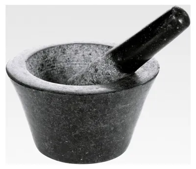 Produktbild von Mörser für Kräuter/robuster Look/spülmaschinenfest/Granit/schwarz/175 x 175 x 100 mm