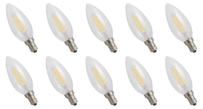 Produktbild von Spectrum E14 LED Kerzenlampe 5,5W 800lm 2700K Warmweiß 230V Dimmbar 10 Stück